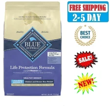Blue Buffalo Life Adult Healthy Chicken & Brown Rice Recipe Dry Dog Food, 30-lb