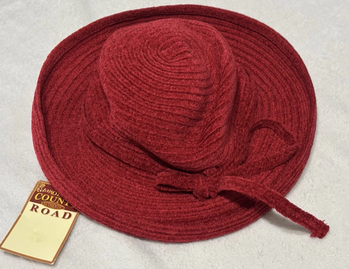 ladies 100% wool AUGUST Red Hat size 7in Girls Wool Hat | Red Wool Hat | Cute Fashion Accessories  main image 4