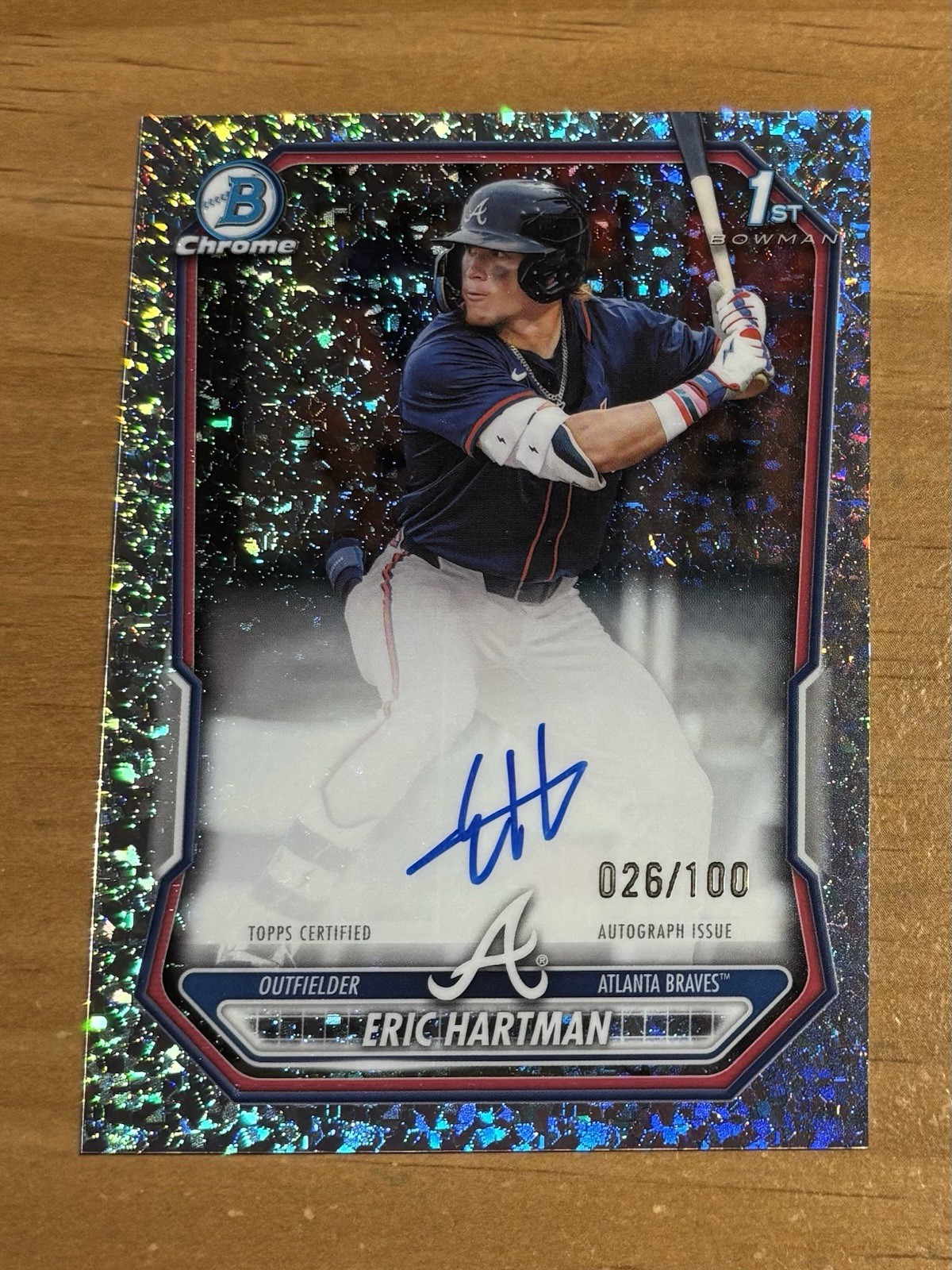 2026 Bowman Chrome 1st Eric Hartman Mini-Diamond Refractor Auto /100 RC SP