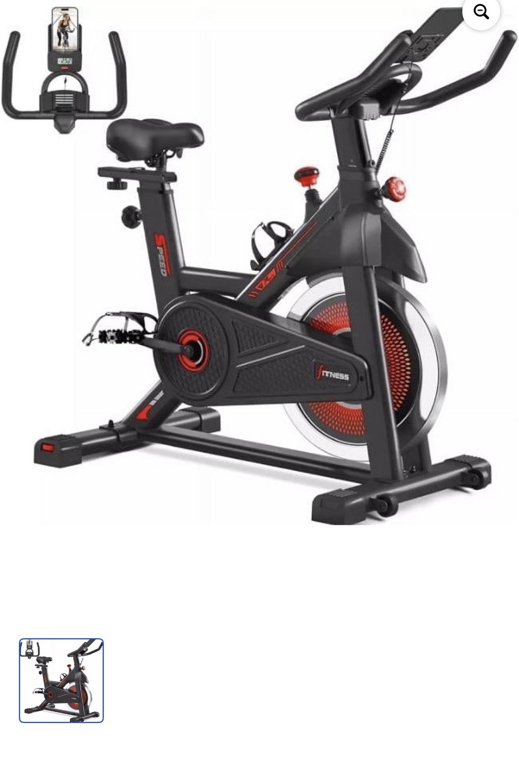 BRAND NEW LEXWUK STATIONARY EXERCISE BIKE, RED & ORANGE *FRE