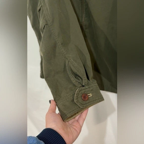 Rainforest Men's 2XLT Olive Full-Zip Bomber Jacket Cotton Lyocell Tencel Blend - Image 3 of 4