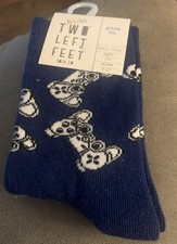Two Left Feet Sock Co Kid Shoe Size 8-13 Navy Video Game Design NWT