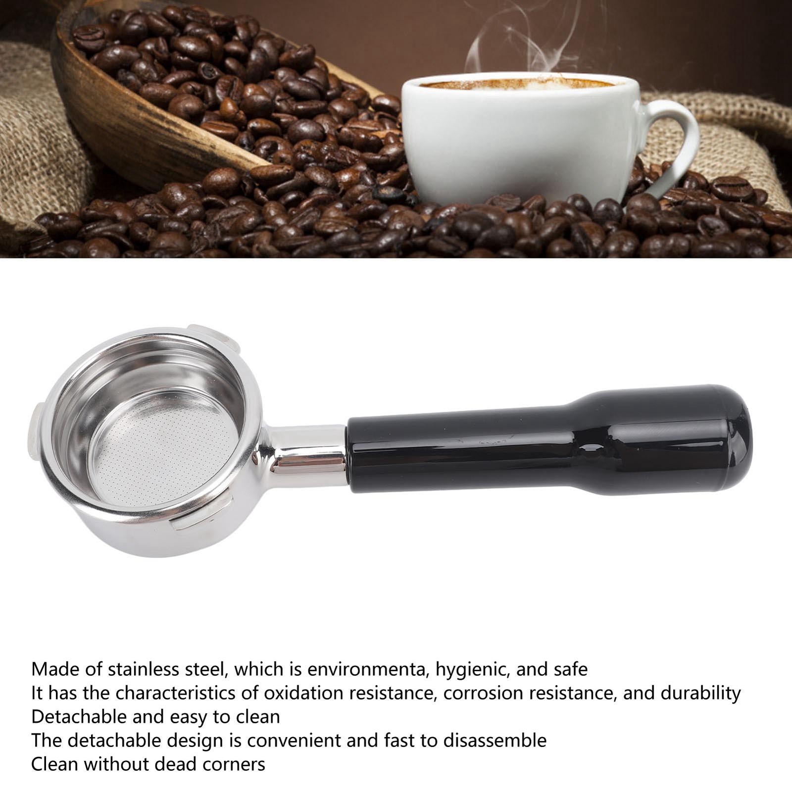 58mm Coffee Bottomless Portafilter With Detachable Design For Barsetto