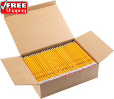 Wood-Cased 2 HB Pencils, Yellow, Pre-Sharpened, Bulk Pack, 320 Pencils