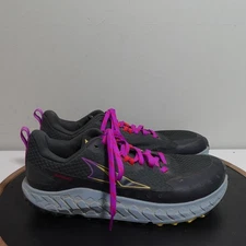 Altra Outroad Trail Running Shoes Women 9 Black Gray Purple Lightweight Outdoor