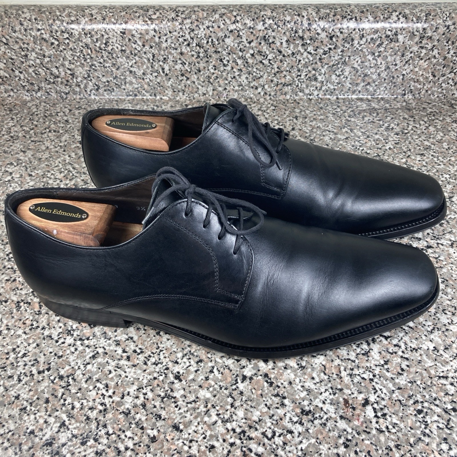 SAOLA To Boot New York 2853 scarpe eleganti derby nere in pelle punta liscia da uomo 9 5 ottime condizioni