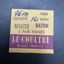 NEW Genuine Vintage LeCoultre Cal. 489 White Baton Hands 96M 16mm Pair