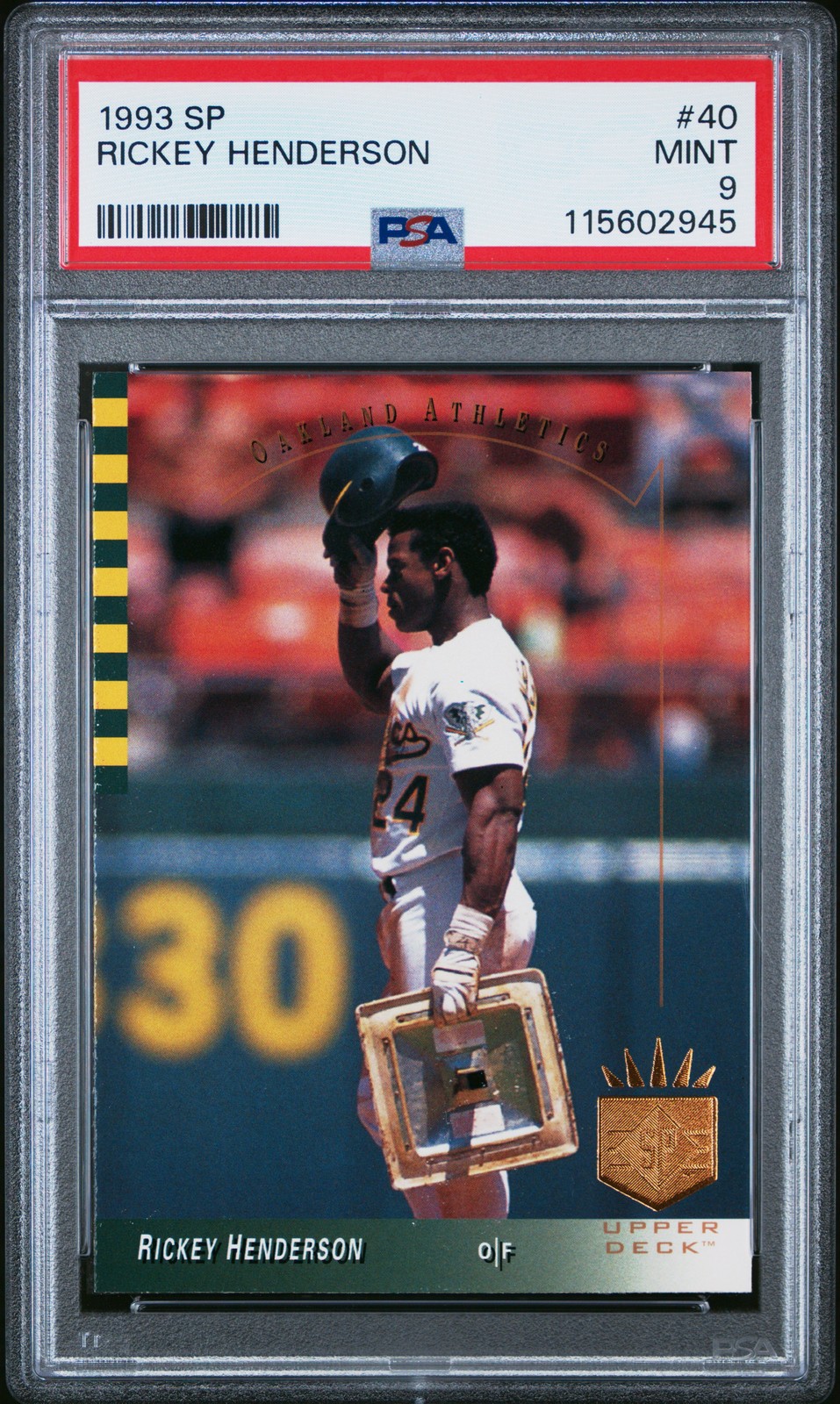 1993 SP #40 RICKEY HENDERSON PSA 9