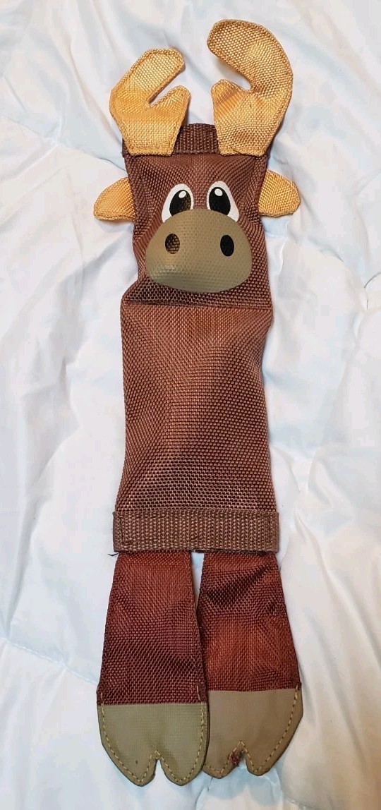 Dog Squeaky Toy Moose heavy duty 15 inch Tug Outward Hound 