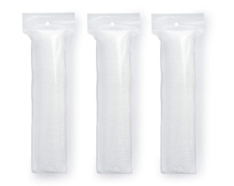 Las almohadillas redondas de algodón simplemente suaves, 100 % algodón, absorbentes y texturizadas de algodón son Foto 3 de 4