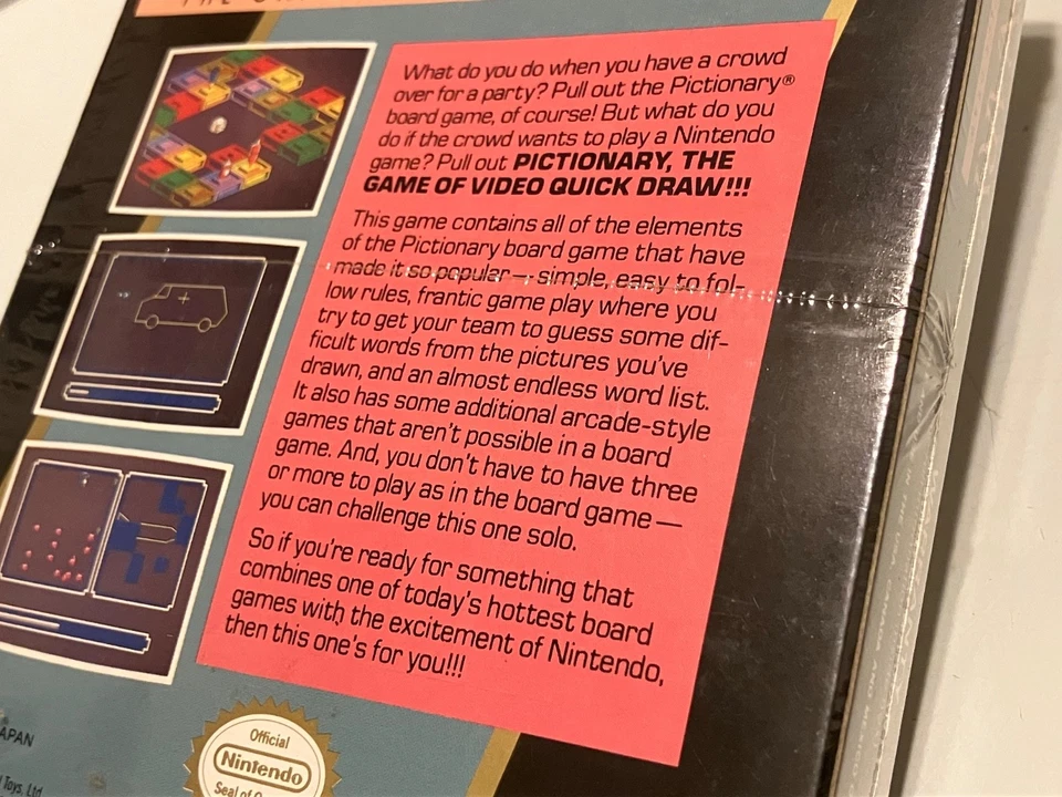 Brand New Pictionary Nintendo NES Complete Factory Sealed - Image 3 of 4