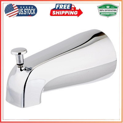 5-3/8 Inch Nose Diverter Tub Spout, 1/2 Inch IPS Connection, Chrome Finish, 1508