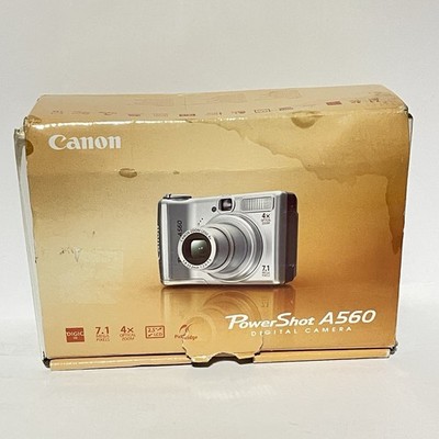 Canon PowerShot A560 Digital Camera 7.1MP Silver in Box W/ Manuals