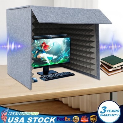 Desktop Soundproof Cover Noise Isolation Booth Vocal Sound Absorbing Shield
