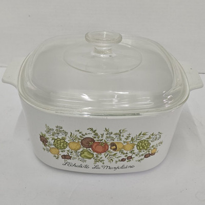 CorningWare 3 Qt Square Casserole w/ Lid L'Echalote de Marjolaine A-3-B