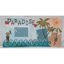 Pre-made 12x12 Paradise Scrapbook pages Summer Beach Vacation Set of 2