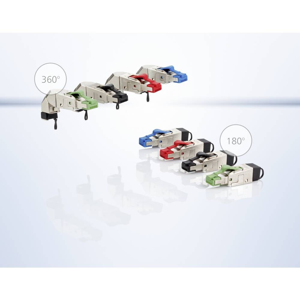 Fiche RJ45 Cat6A Metz Connect 130E405032-E connecteur mâle de terrain