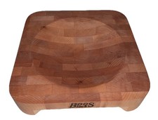 Tabla de cortar de grano de extremo de madera de arce Mezzaluna cuadrada de 10 pulgadas John Boos Block