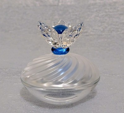 Swarovski Kristall Blau Blume Schmuckkästchen Schmuckstück ohne Box