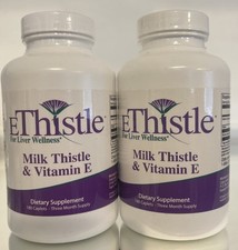 Liver Wellness Dietary Supplement, Milk Thistle  Vitamin E Liver Health 2 Pack