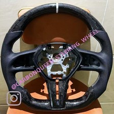 INFINITI q50q60QX50QX55 CARBON FIBER STEERING WHEEL W/BUTTONS COVER/WHITE