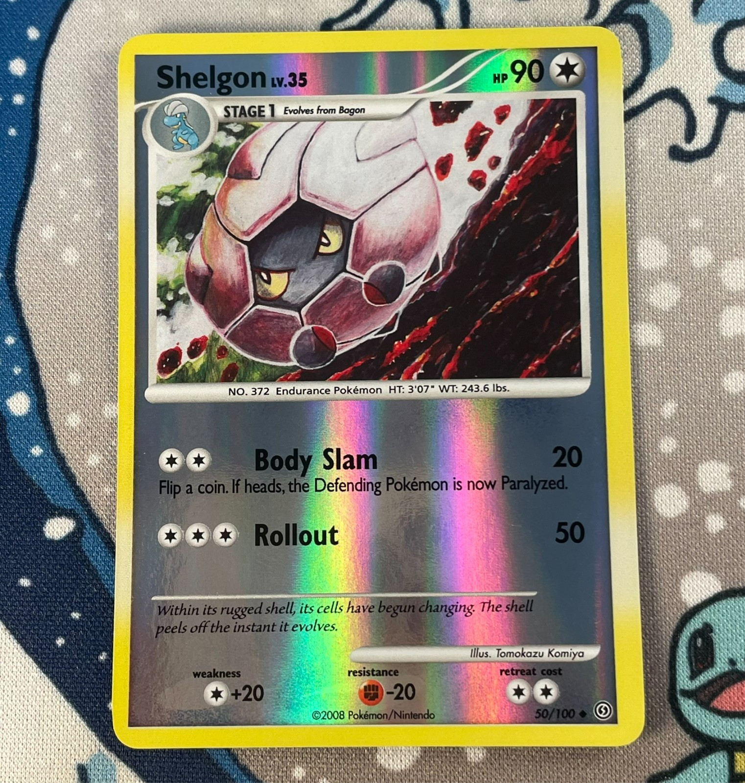 Shelgon 50/100 Reverse Holo Diamond & Pearl Stormfront Pokemon Card 2008 LP/NM