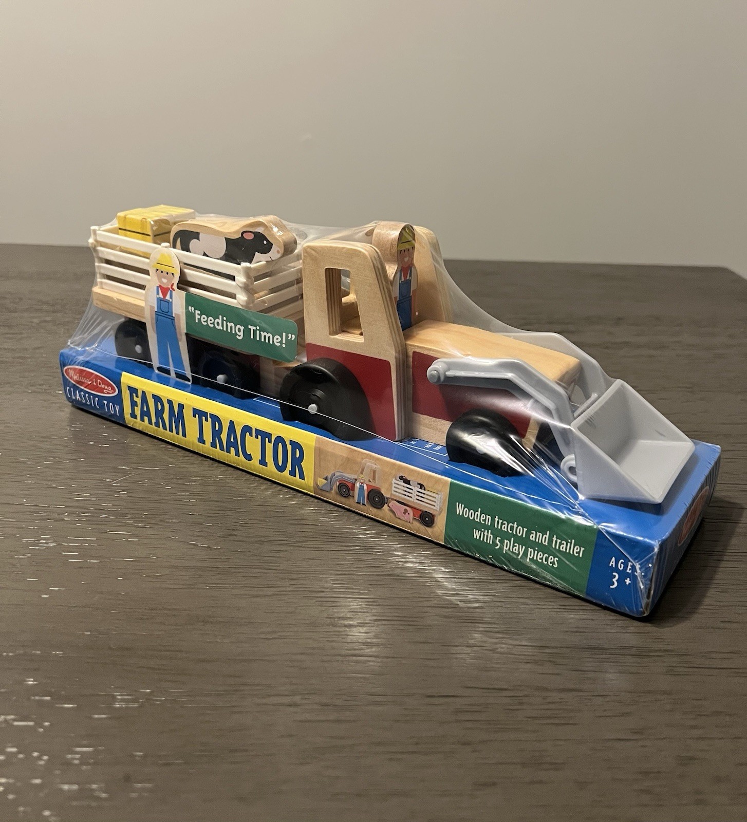 Melissa & Doug Classic Toy Farm Tractor Wooden Set