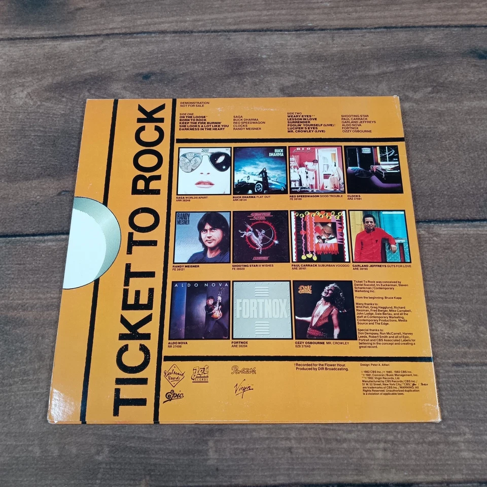 Various Ticket to Rock LP Vinyl Record CBS Records Demonstration Not For Sale - Image 3 of 4
