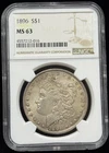NGC MS63 1896 US Morgan One Dollar Silver Coin S$1-016