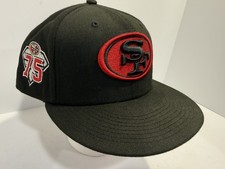 NEW ERA San Francisco 49ers Fitted Hat SIZE 8 Men's Black NFL 59Fifty Cap