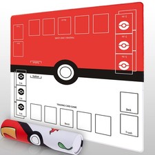 Playmat for Card Gameplay - Play Mat with Tube for 2 Player Trainer Game Play...