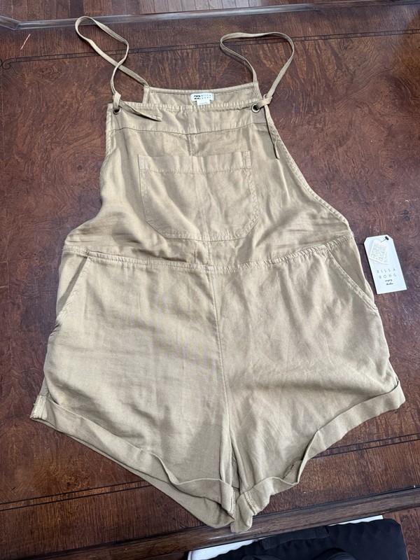 Billabong Romper Womens Medium Sage Green Wild  Sleeveless