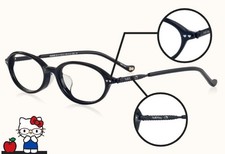 Sanrio Hello Kitty Eyeglass Glasses Frame Oval Resin Black Owndays Japan Cosplay