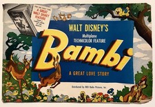 BAMBI Campaign Pressbook  w Herald &lsquo;42 Movie Poster Walt Disney Movie Poster