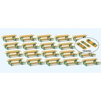 Preiser 24707 - 20 Biertischgarnituren. Bausatz H0 H0 + Neu