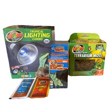 Zoo Med Tropical Lighting Combo LF29 w/ Daylight Blue Reptile Bulb  Moss