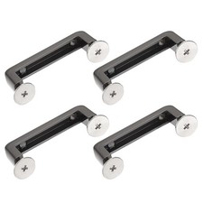 4Pcs Arch Bridge Buckle 40mm D-Ring Connector Buckles for Bag Hanger DIY Black