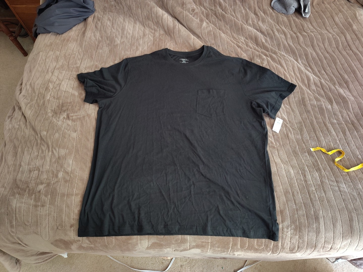 Harbor Bay Mens Size 4XL Active Shirt Short Sleeve Black