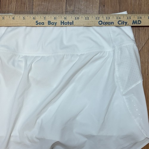Athleta Run With It Skort Womens Medium White 14 In Pickleball Tennis *read - Picture 5 of 8