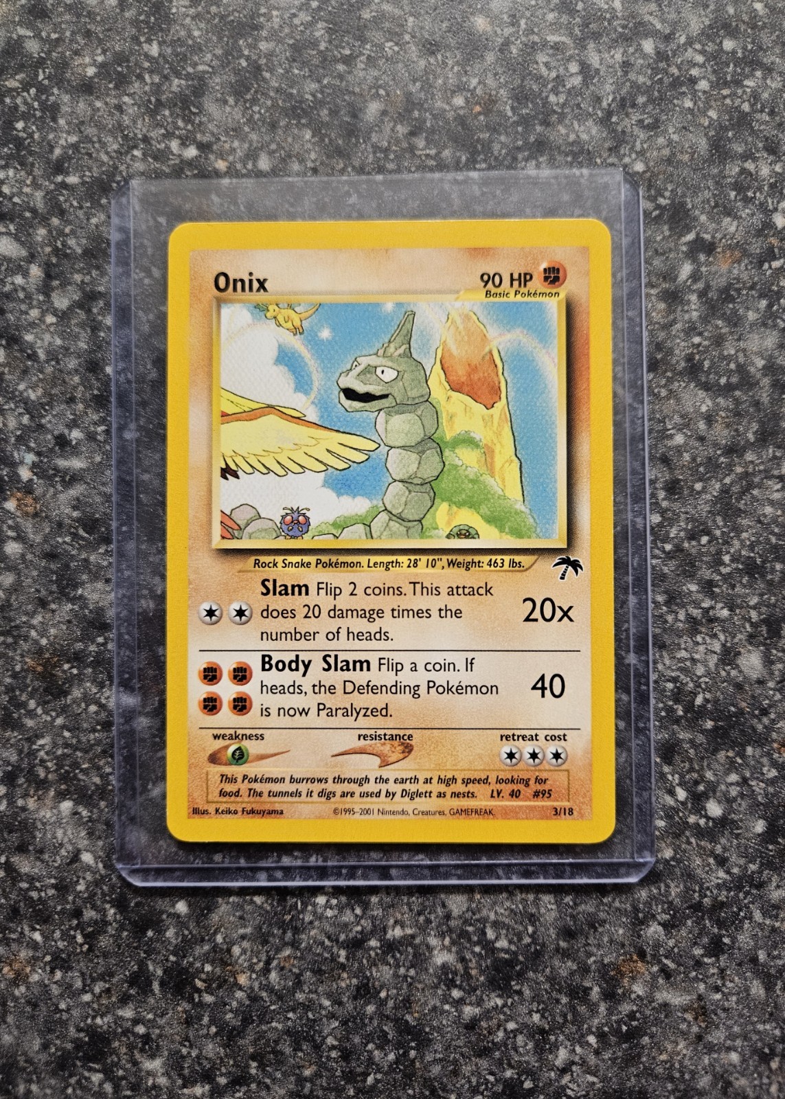 2001 Pokémon Onix Promo #3/18 Southern Islands — Near Mint