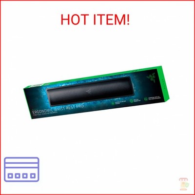 Razer Ergonomic Wrist Rest Pro for Full-Sized Keyboards: Cooling Gel Infused - A