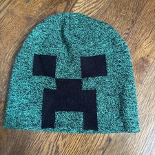 Kids Minecraft Green Creeper Warm Winter Beanie/Hat