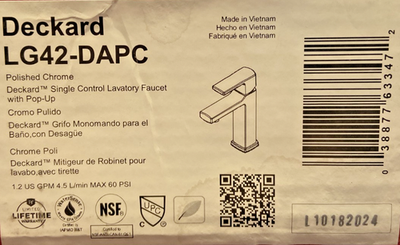 #ad Pfister LG42 DAPC Deckard 1.2 GPM Single Hole Bathroom Faucet Polished Chrome $54.99