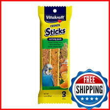 Vitakraft Crunch Sticks Variety Pack Parakeet Treats: Orange, Egg, Banana