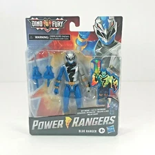 Power Rangers Dino Fury Blue Ranger 6-Inch Action Figure With Morpher Key