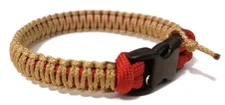Paracord Bracelet 550 Imp. Red/Gold Micro Cord U.S. Seller - Handmade