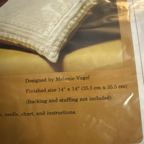 The Creative Circle 0412 Natural Fisherman Knit Pillow Kit 14" x 14" VTG 1982 - Picture 7 of 7