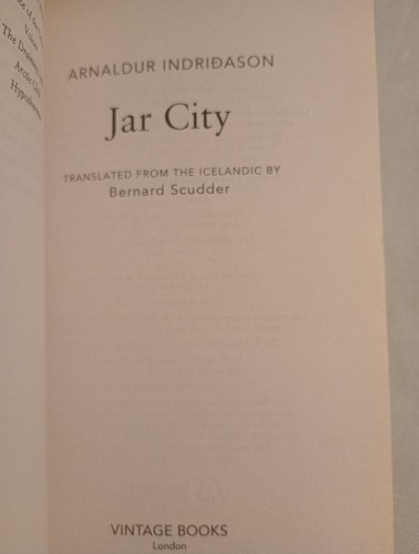 Jar City by Arnaldur Indridason (2010 Tpb) Vintage/Random House 7th Printing - Foto 2 di 10
