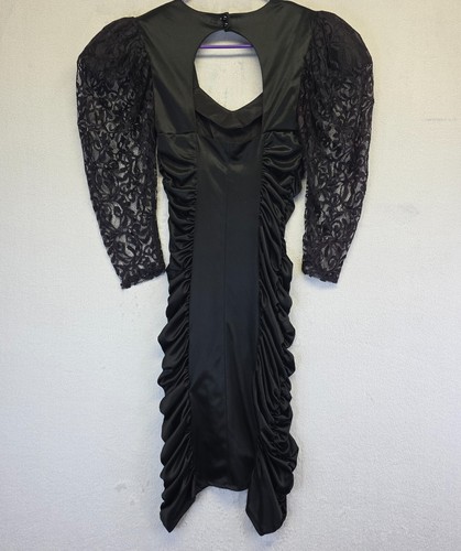 Mayvens of California Prom Dress XS Puff Sleeve Whimsigoth Ruched Gothic Mermaid - Picture 8 of 22