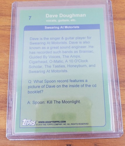 Dave Doughman Swearing at Motorists, Guided By Voices, Brainiac Topps Cards - Picture 4 of 4